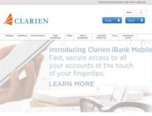 Tablet Screenshot of clarienbank.com
